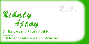 mihaly ajtay business card