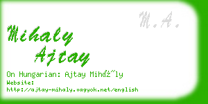 mihaly ajtay business card